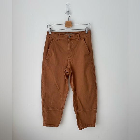 Everlane Pants - Everlane Utility Barrel Pants Size 6 Brown Cropped High Rise Workwear